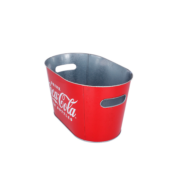 beer galvanized ice bucket tin 6L capacity suitable for 6-8 beer bottles