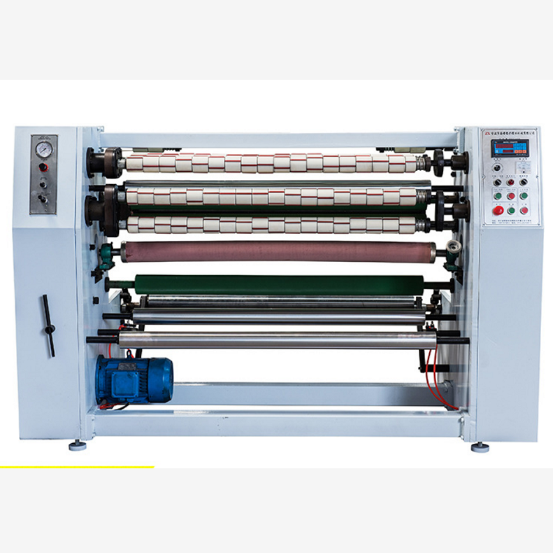 Transparent  clear adhesive BOPP sealing tape slitting rewinding machine