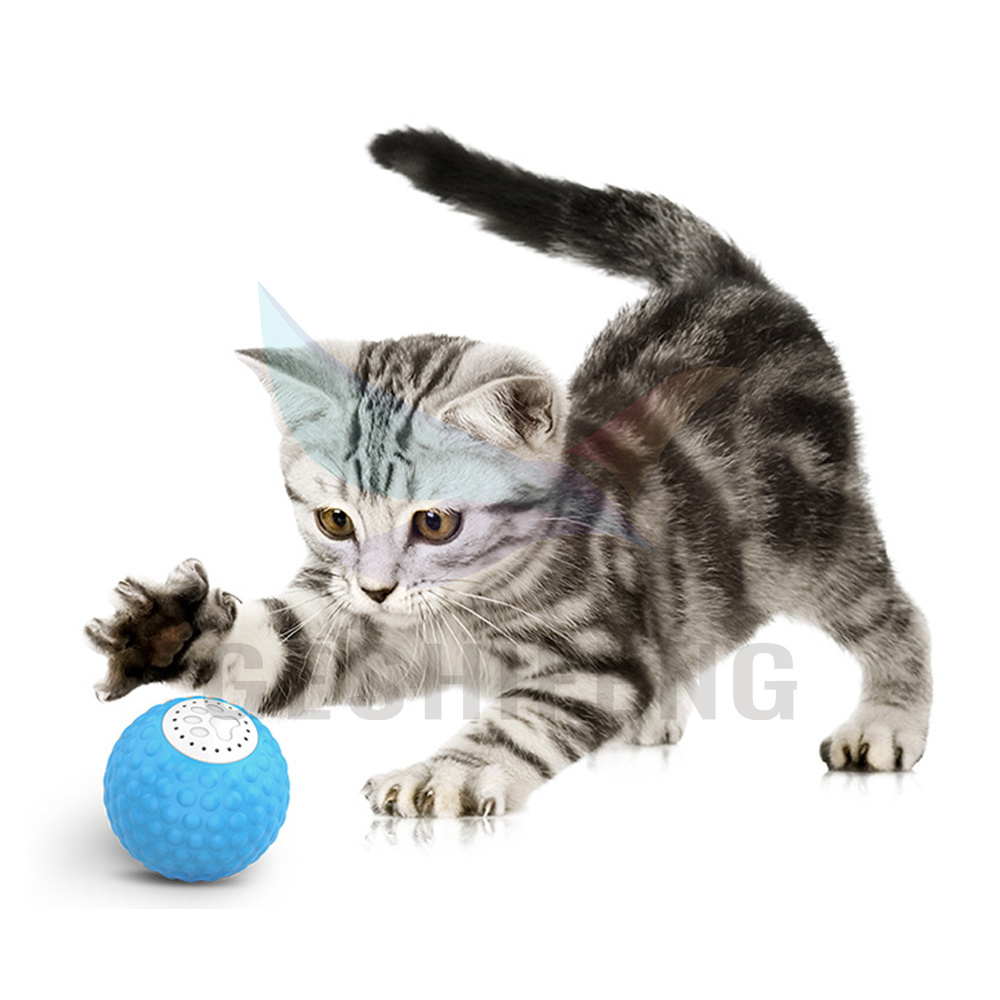 Rechargeable Fun Interactive Dog Toy Ball Led Flash Light Motion Activated Automatic Rolling Ball Dog Cat Toys