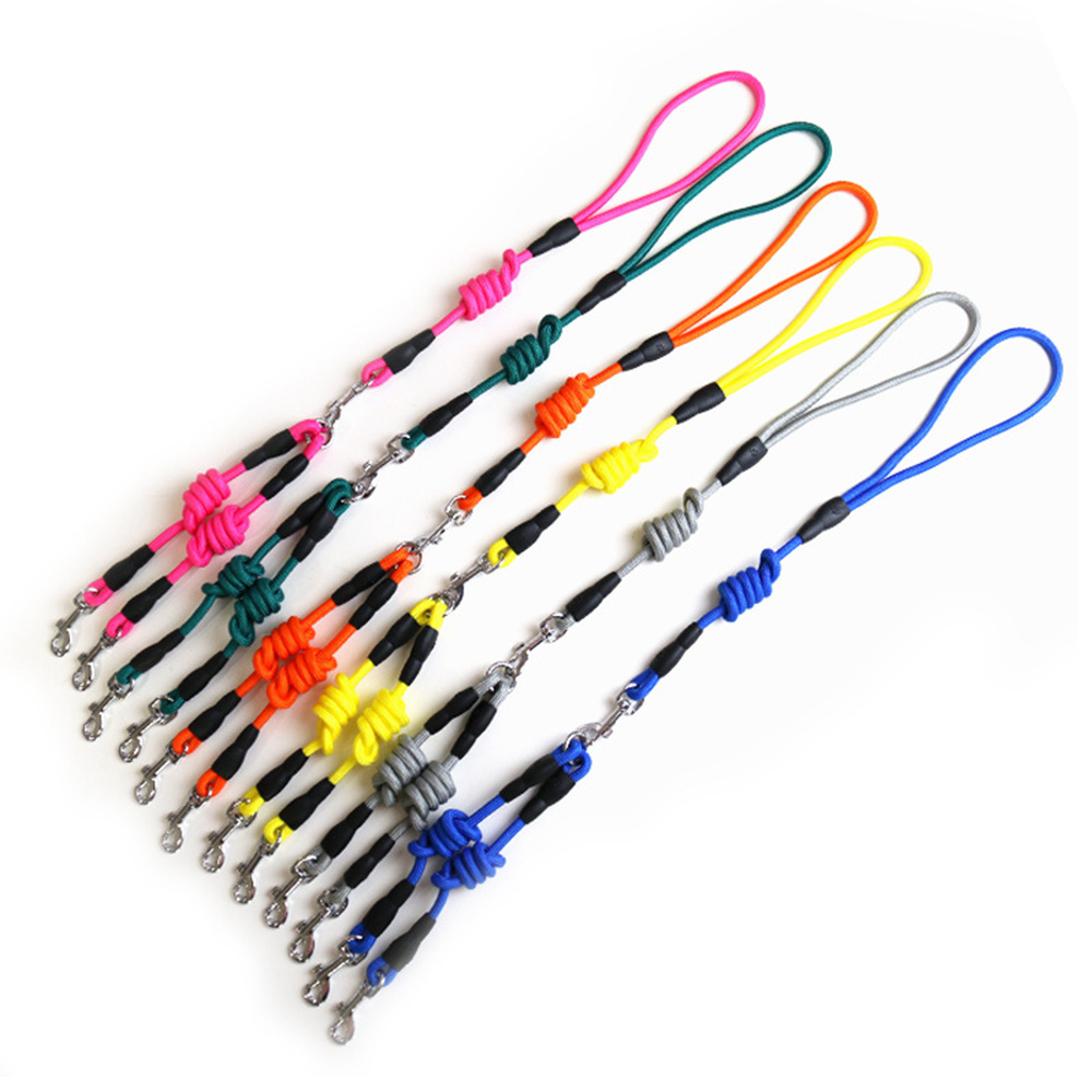 Multi-Head Rope Double-Ended Traction Rope Detachable One For Two Pet Dog Traction Leash Nylon Double Dog Leash Kit For 2 Dogs