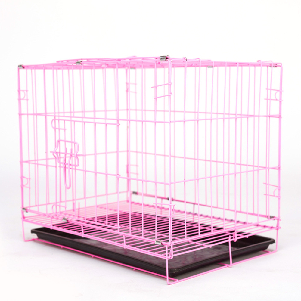 Wholesale Dog Crate Foldable Metal  Dog Cage Metal Kennels Stackable Dog Cages