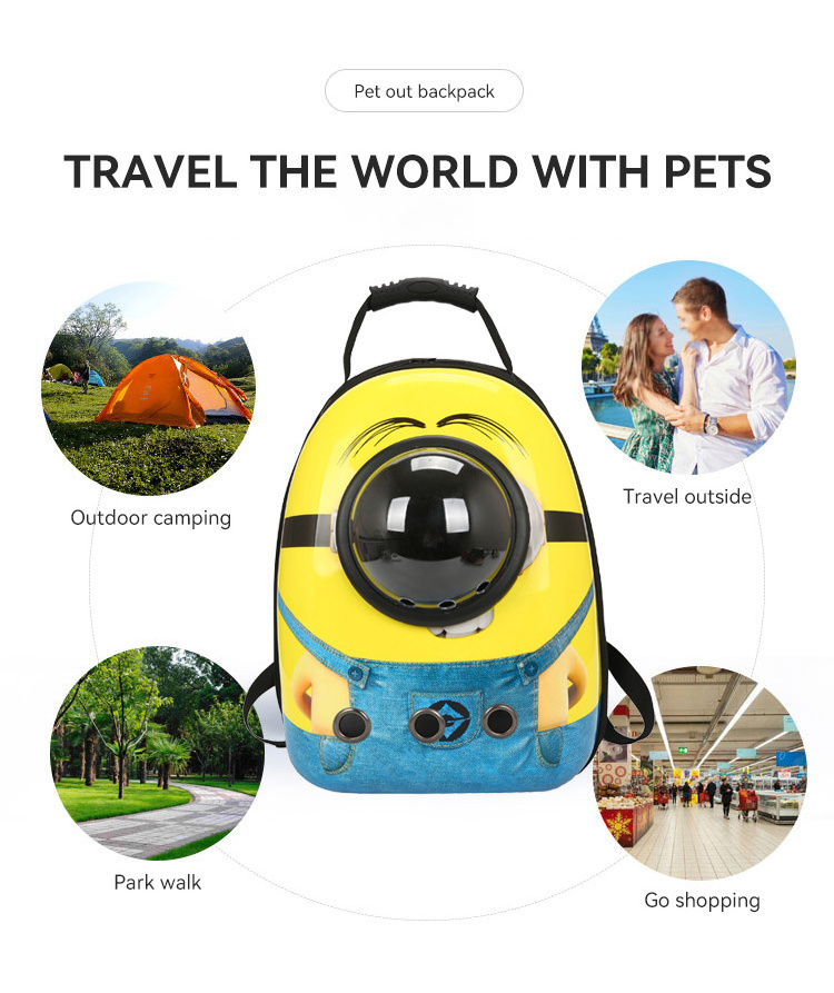 2024 Customized Colorful Bubble Space Capsule Pet Cat Carrying Carrier Backpack Pet Travel Carrier Bag