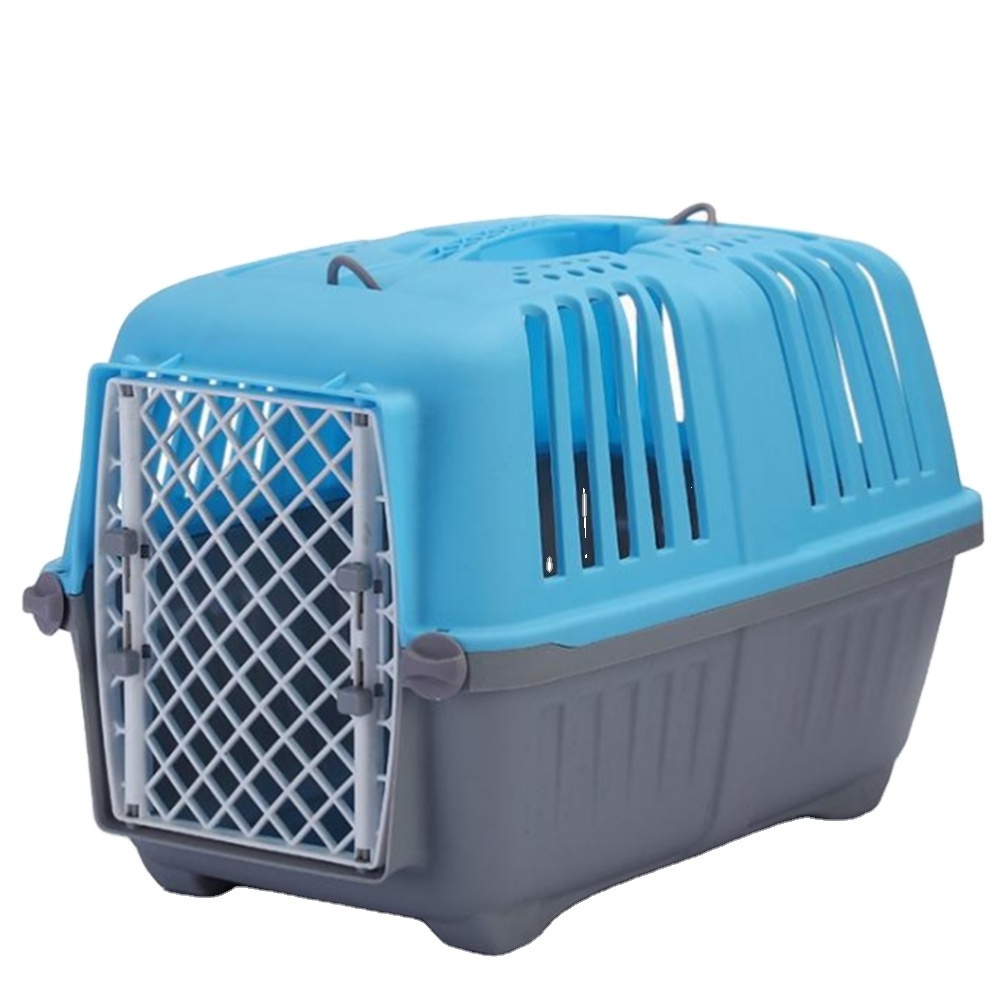 New 2022 Pet Carrying Suitcase For Cat Dog Plastic Transportation Cage For Kitty Puppy Pet Flight  Cases