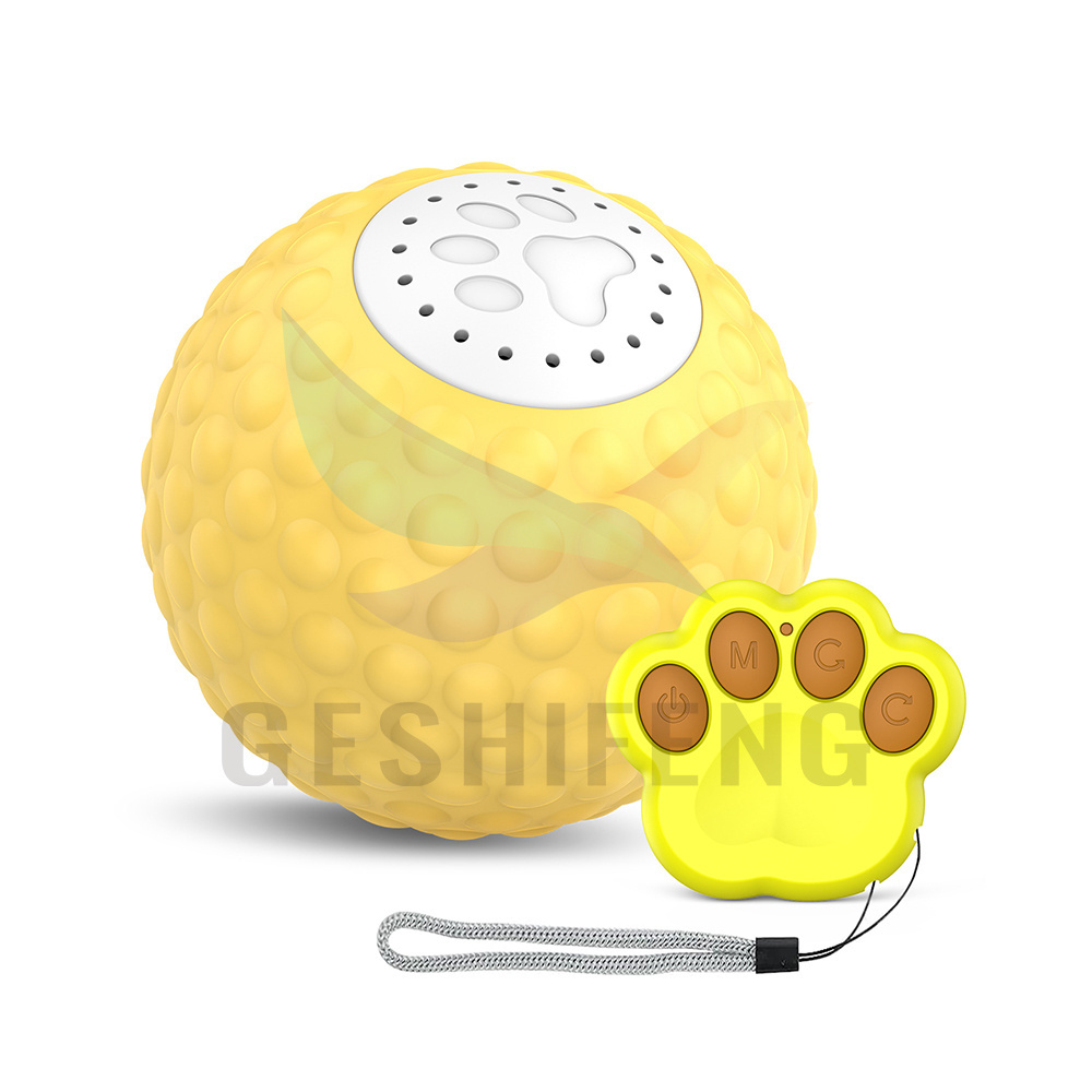 Rechargeable Fun Interactive Dog Toy Ball Led Flash Light Motion Activated Automatic Rolling Ball Dog Cat Toys