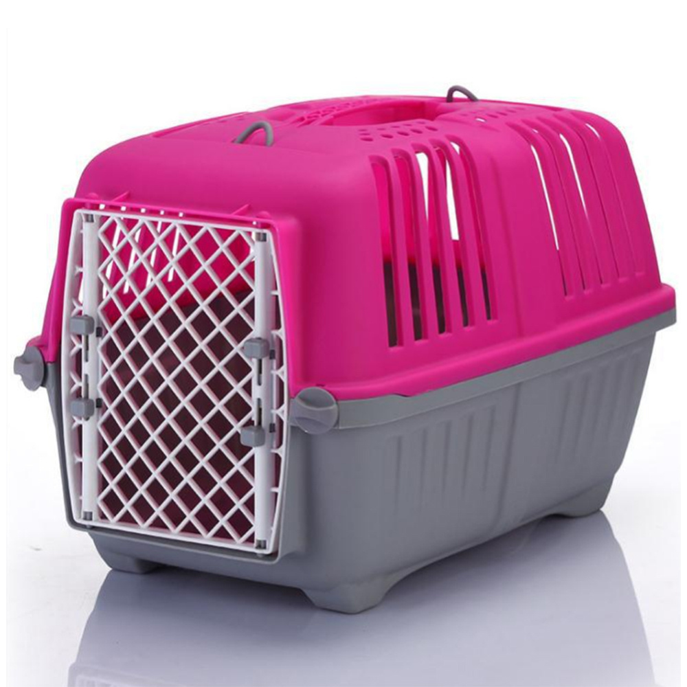 Portable Airline Approved Wire Door Plastic Pet Cat Puppy Dog Travel Carrier Cage Crate Kennel