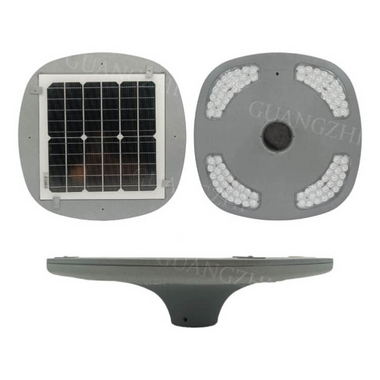 30W 60W Yard Home Landscape Outdoor Decorations Elliptic Square Disk Post 100W LED Solar Garden Light for Depot