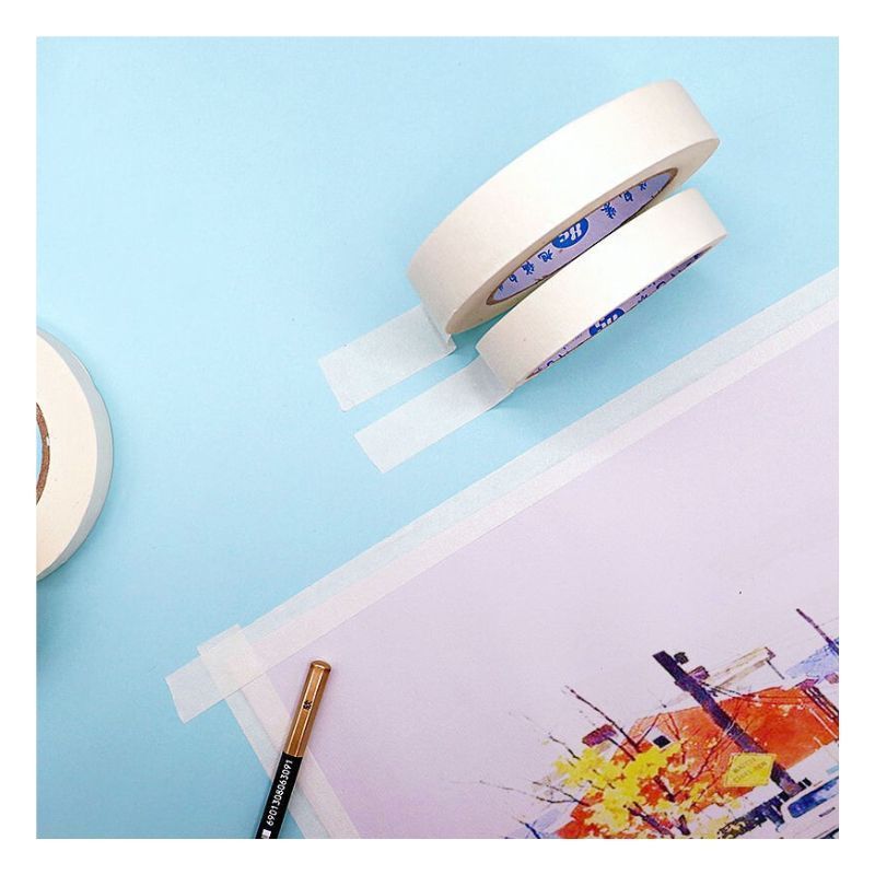 wholesale custom painting use  cinta papel washi waterproof clean removal white colorful  masking tape