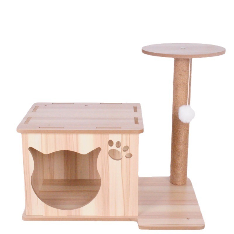 Cat climbing frame wooden cat nest cat climbing frame villa toy large integrated pet supplies