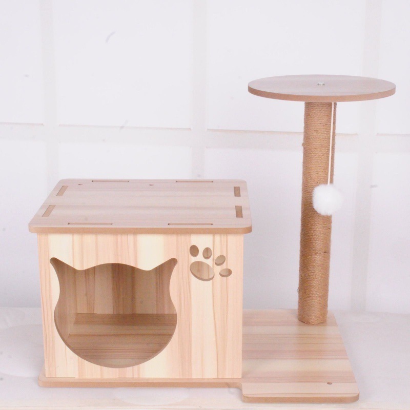 Cat climbing frame wooden cat nest cat climbing frame villa toy large integrated pet supplies