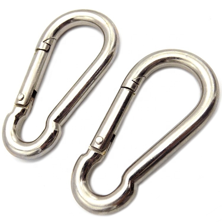 Hardware Accessories Stainless Steel Spring Snap Hook Carabiner - 304 Stainless Steel Clips