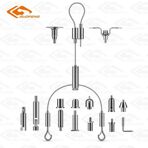 Custom High Quality Acoustic Ceiling Grid Type Lighting Suspension Steel Wire Cable Kits Luminaire Wire Mounted Hanging Kit