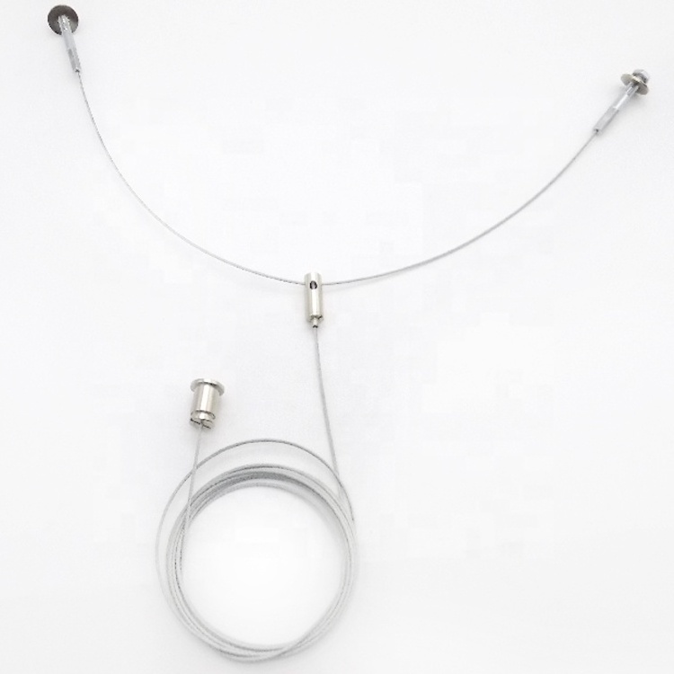 1.5mm Mirror Hanging Wire with Hook Wall Mount Wire Suspension Cable Hanging Wire for Picture, Photo, Light, LED Screen, Curtain