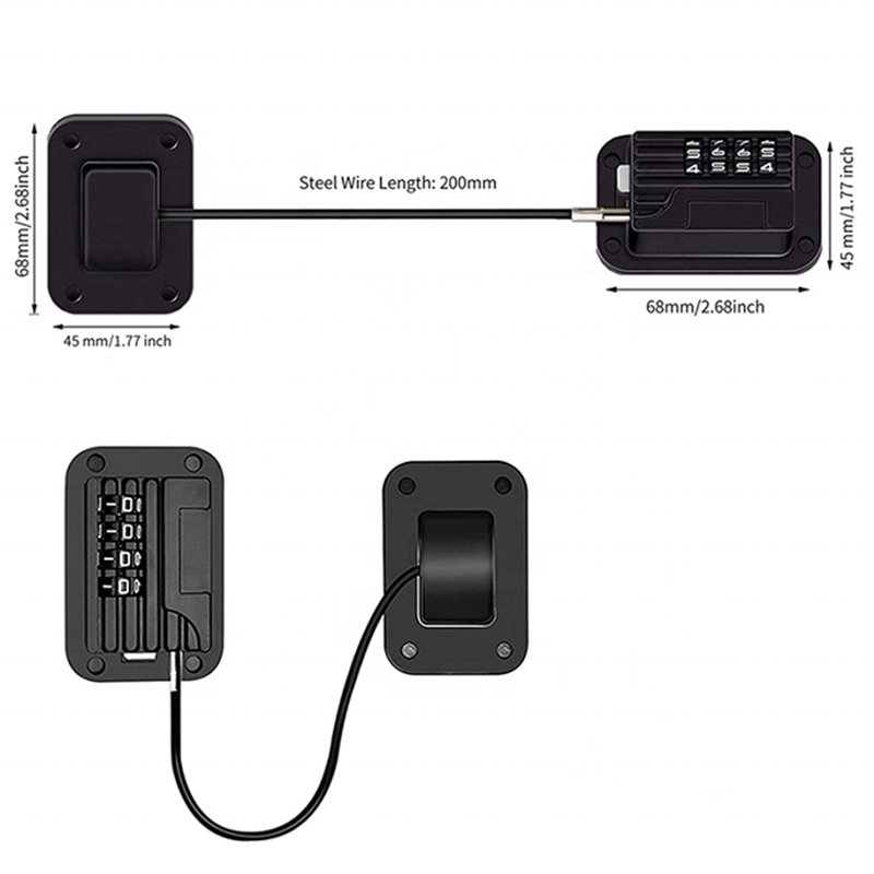 Refrigerator Lock Combination Code Fridge Locks Master Key Lock for Kids Safety