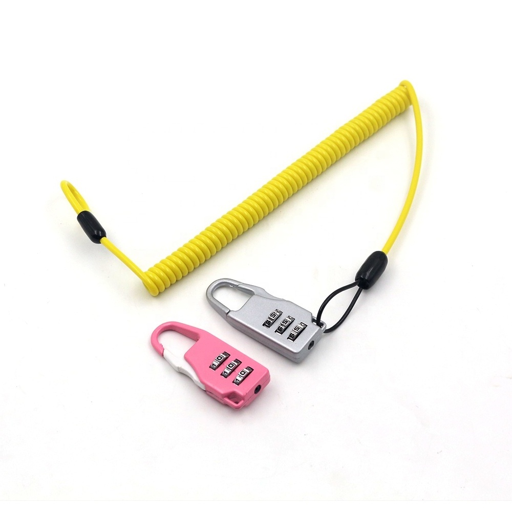 Custom Cute Small Security Combinations Slot Wire Cable Digital TSA Luggage Bag Zipper Lock for Travel