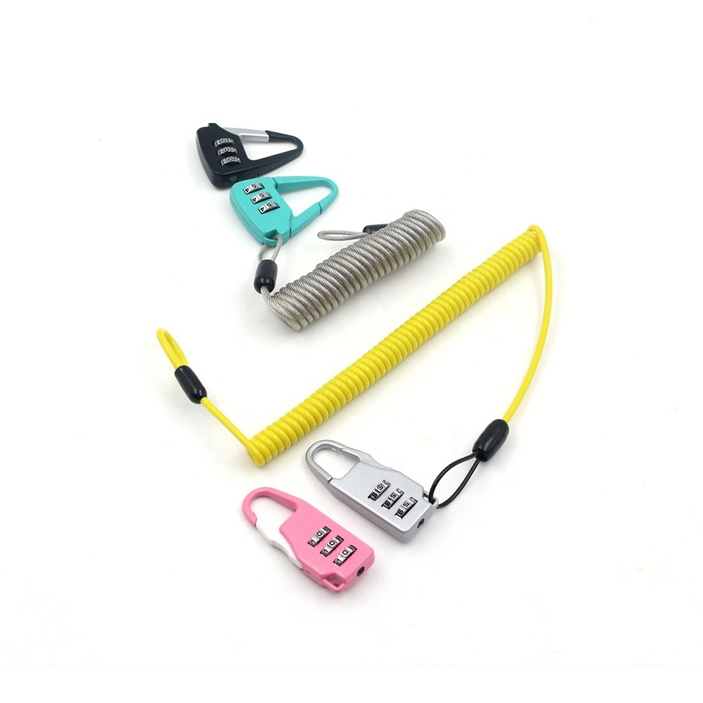 Custom Cute Small Security Combinations Slot Wire Cable Digital TSA Luggage Bag Zipper Lock for Travel