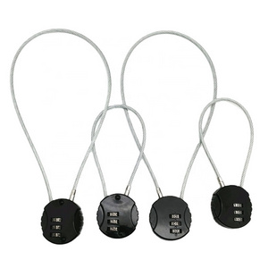 3 Digits Padlock Safety Travel Luggage Number Lock Helmet Password Suitcase Security Motorcycle Combination Cable Lock