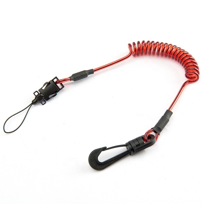 2024 Retractable Heavy Duty Elastic Spiral hand tool lanyard Tool Hang Safety Lanyard For Safety