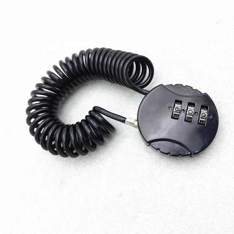 Retractable Strong Steel Force Travel Motorcycle Digital Code Helmet bike Cable lock for safety