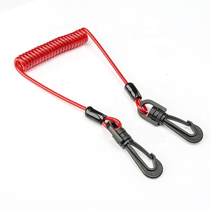 2024 Retractable Heavy Duty Elastic Spiral hand tool lanyard Tool Hang Safety Lanyard For Safety