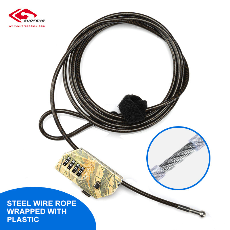 Wholesale Custom Cable Lock with Keys, Trail Camera and Kayak Locking Cable Adjustable Locking Cable