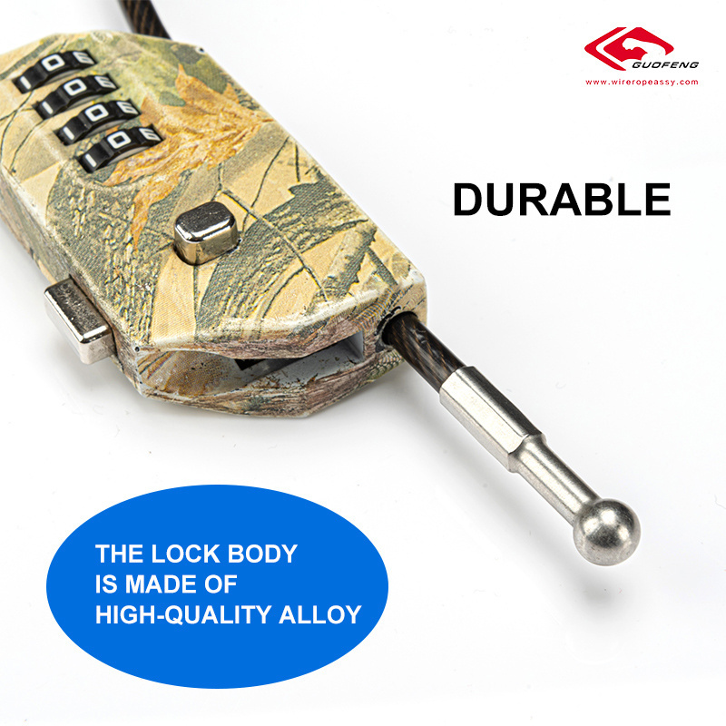 Wholesale Custom Master Python Cable Lock, Cable Lock with Keys, Trail Camera and Kayak Locking Cable