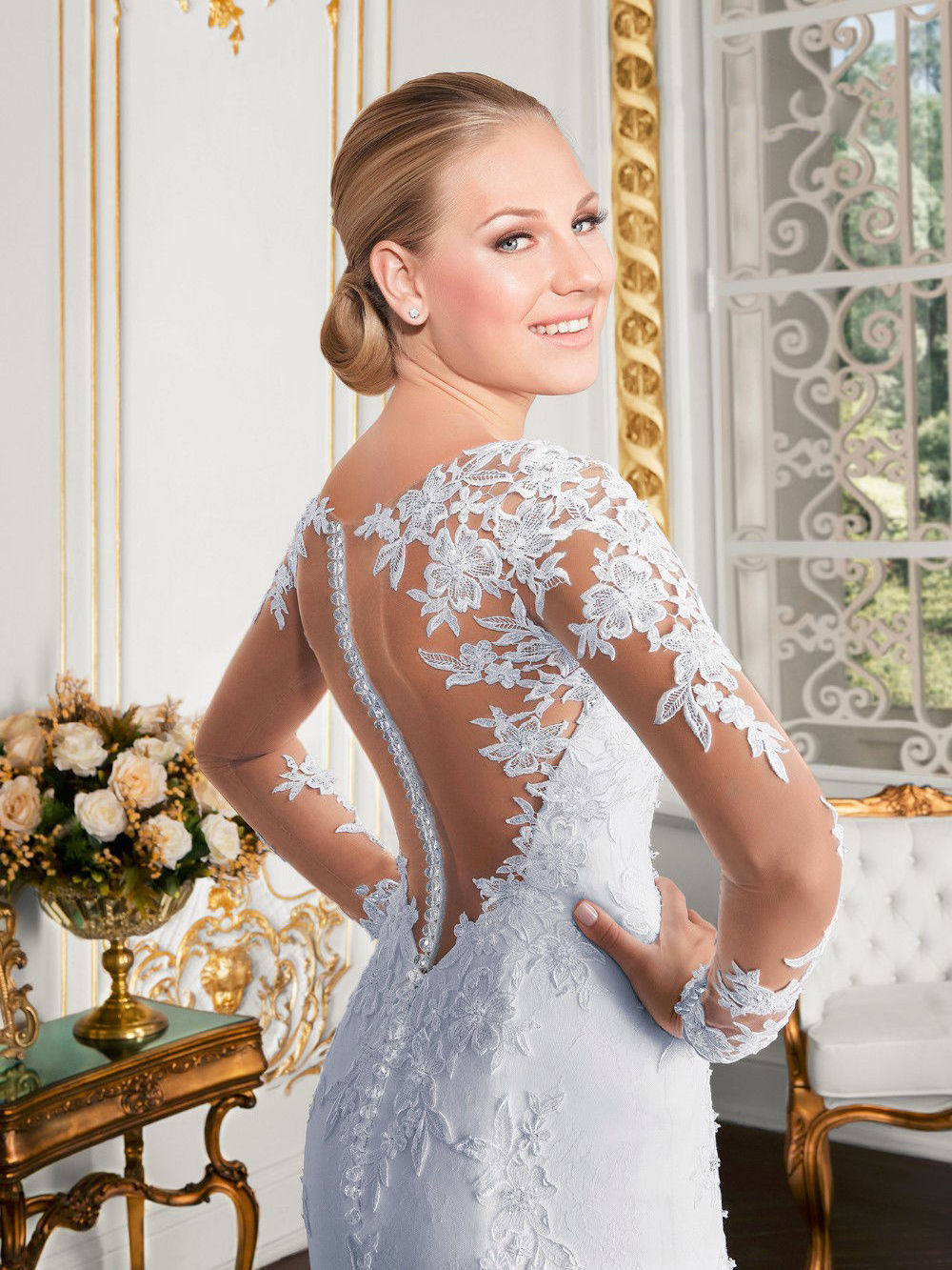 Low price  ODM OEM romantic midi civil wedding dress beaded wedding dress