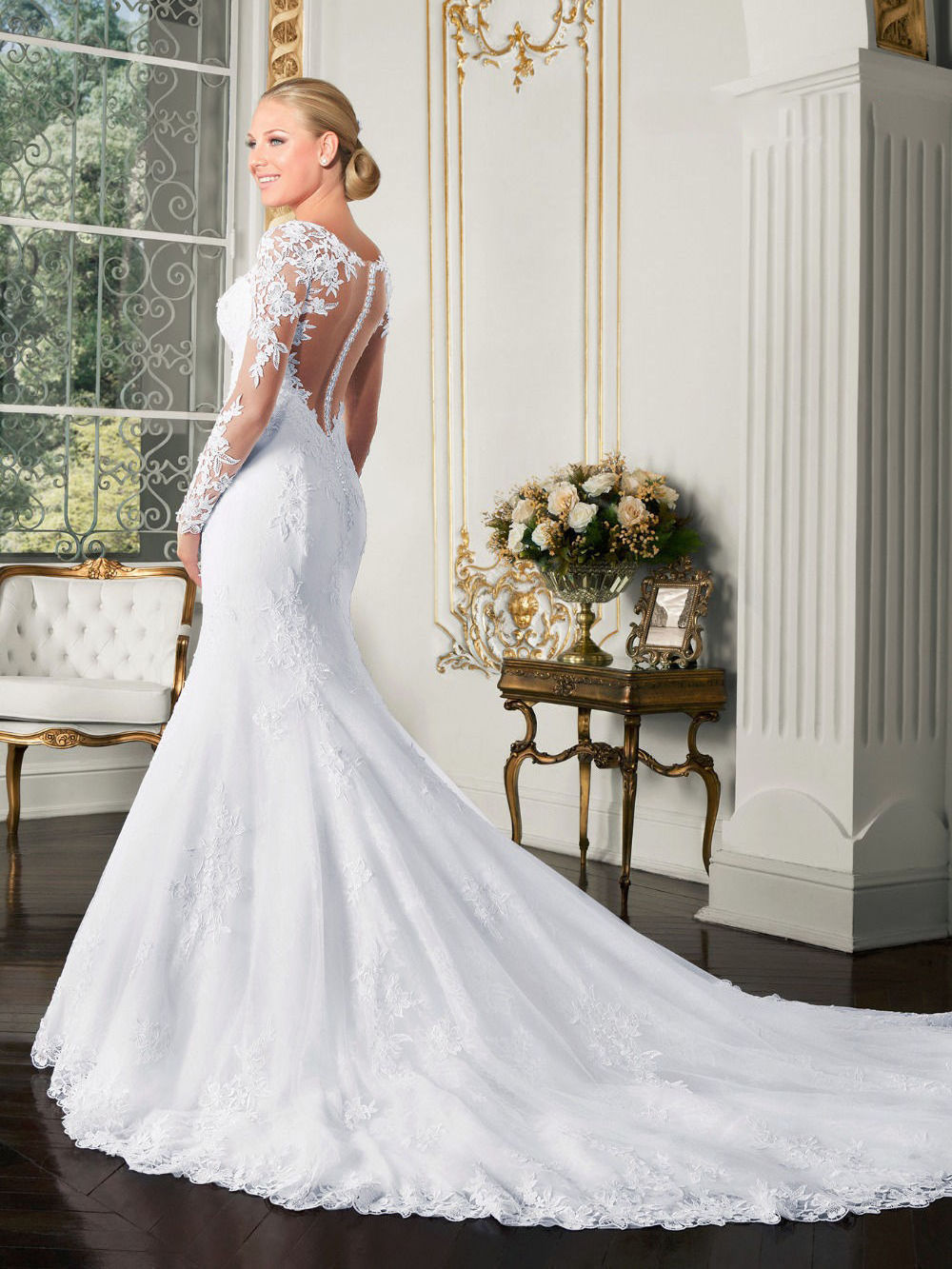 Low price  ODM OEM romantic midi civil wedding dress beaded wedding dress