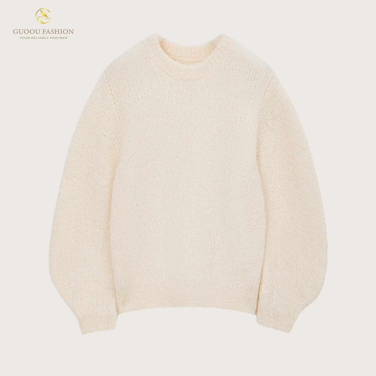 Mohair Collection Fashion Round Neck Loose Unisex Mohair Sweater Casual Knitted Pullover