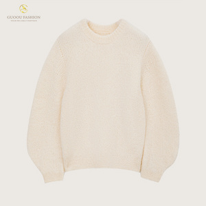 Mohair Collection Fashion Round Neck Loose Unisex Mohair Sweater Casual Knitted Pullover