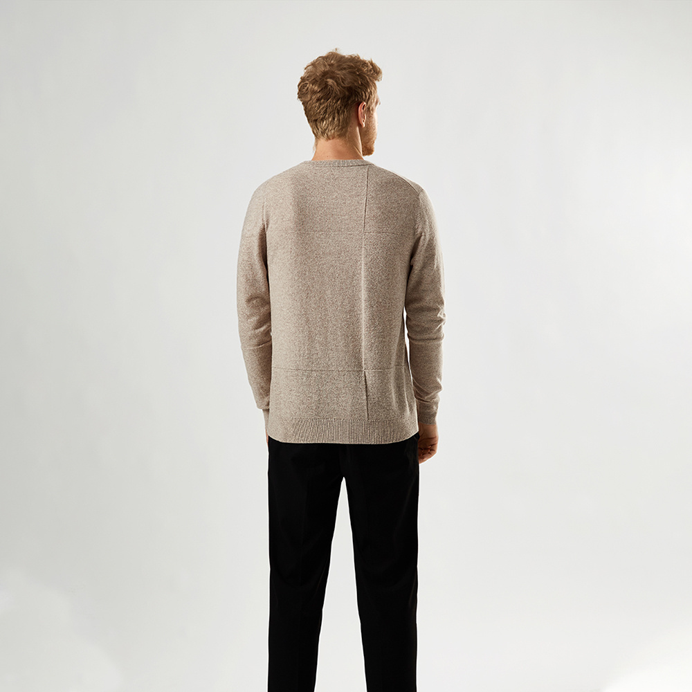 New Product Crew Neck 100% Merino Wool Knitted Designer Men's Sweaters Pullover Pure Wool Sweater