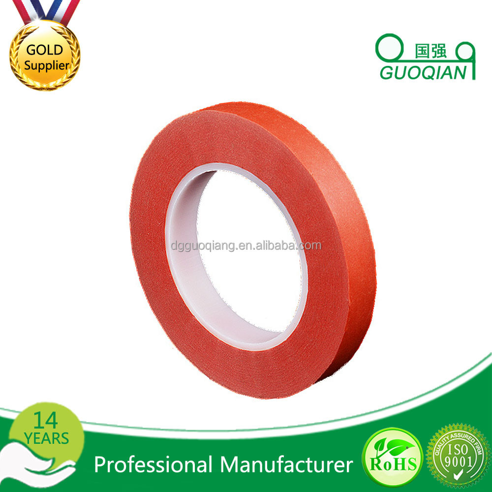 Automotive Masking Tape Red Color Textured Crepe Paper Paint Masking Tape