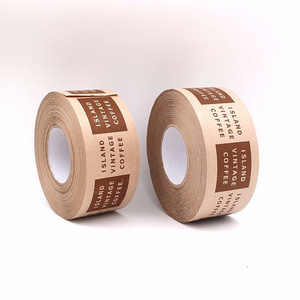 Recycled Using Kraft gummed tape Kraft packing tape with strong adhesion