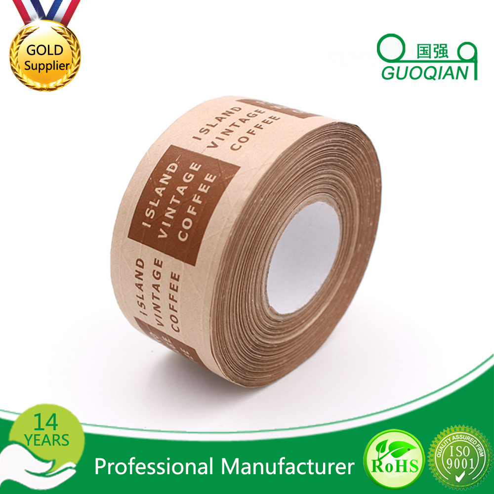 Recycled Using Kraft gummed tape Kraft packing tape with strong adhesion