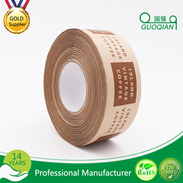 Recycled Using Kraft gummed tape Kraft packing tape with strong adhesion