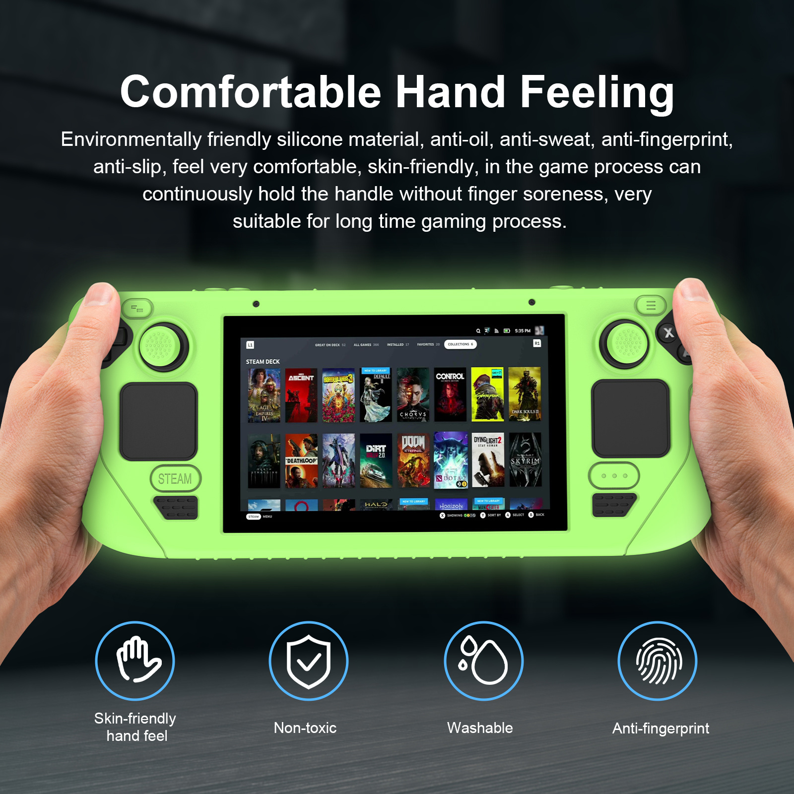 Soft Cover Skin Shell Silicone Accessories Protective Case With Rocker Caps For Steam Deck