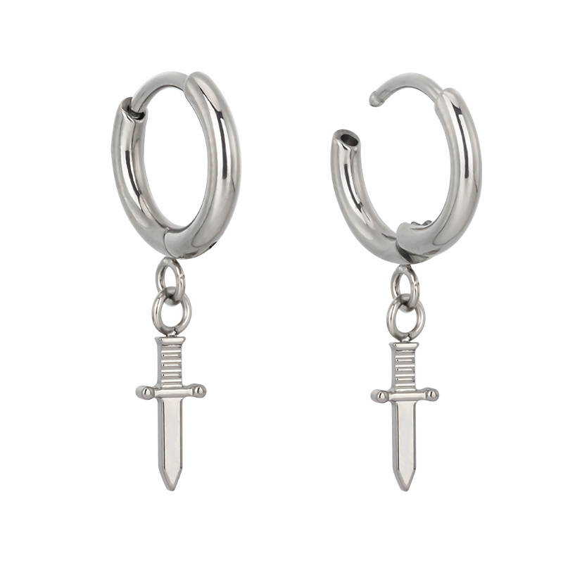 Wholesale Newest High Polished Earring Dangle Titanium Piercing Jewelry Lobe Ear Jewellery