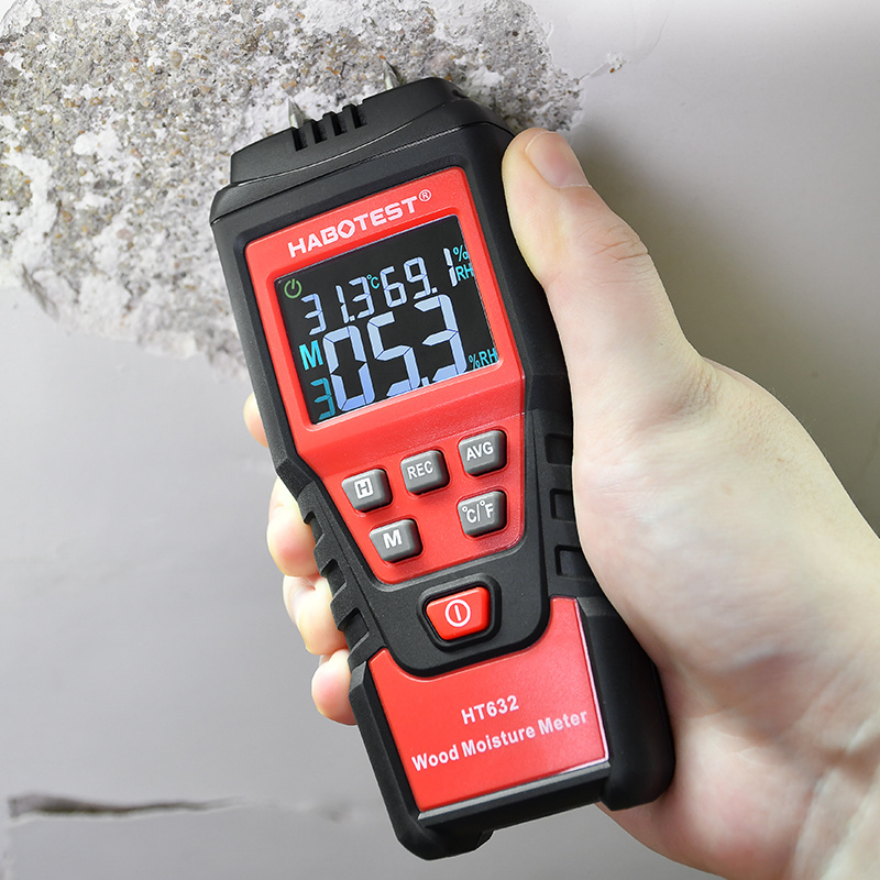 HABOTEST HT632 Low Battery Indication Temperature And Wooden Sensor  Best Moisture Meter Wood