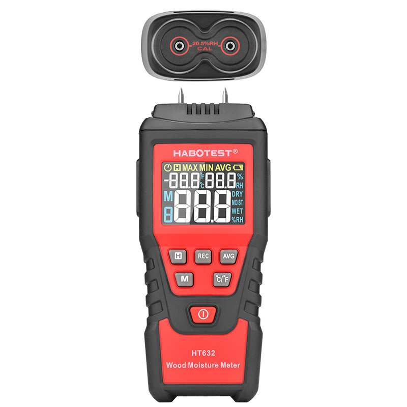 HABOTEST HT632 Low Battery Indication Temperature And Wooden Sensor  Best Moisture Meter Wood