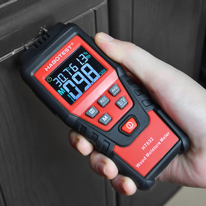 HABOTEST HT632 Low Battery Indication Temperature And Wooden Sensor  Best Moisture Meter Wood