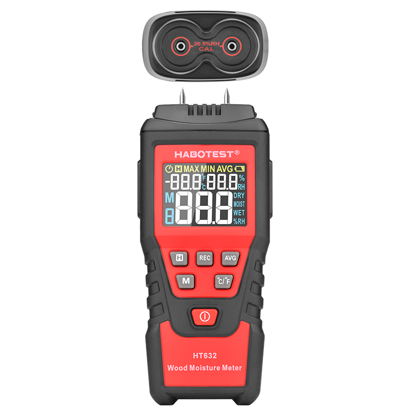 HABOTEST HT632 Low Battery Indication Temperature And Wooden Sensor  Best Moisture Meter Wood