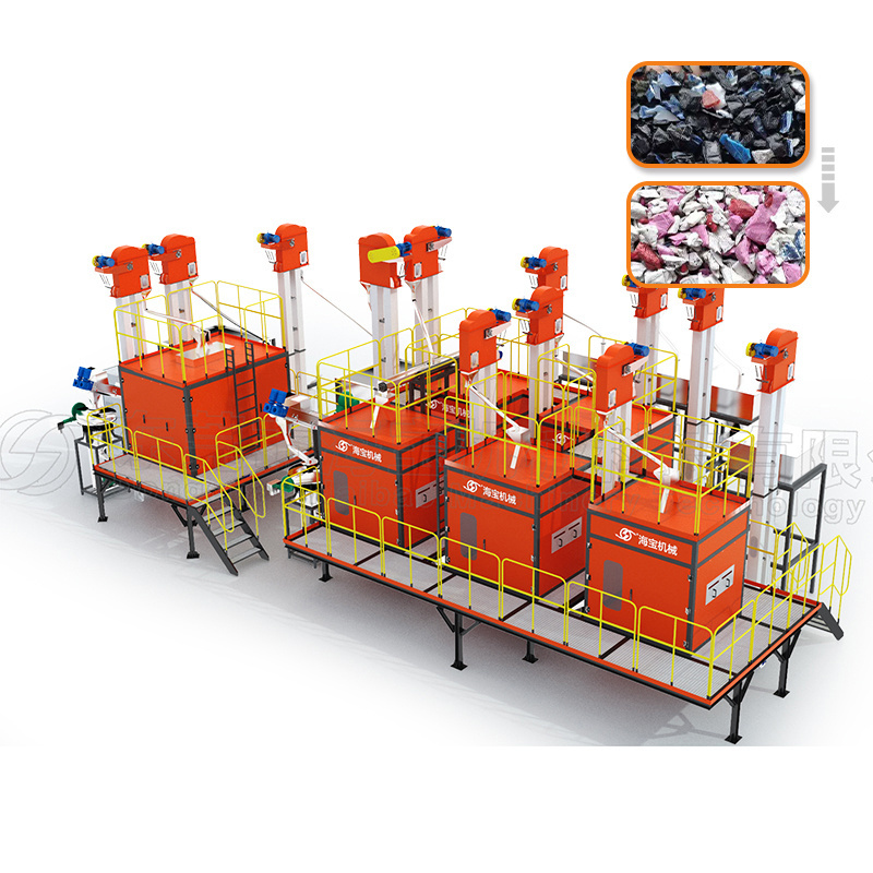 Pvc Pet Abs Mixed Plastic Flake Aluminum Plastic Electrostatic Separator PP PE Separation Recycling Machine