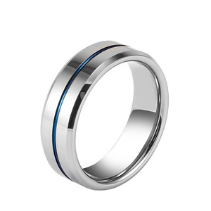 OUMI Titanium jewelry Stainless Steel Ring 18k Gold Plated Wedding Band Tungsten Carbide men rings