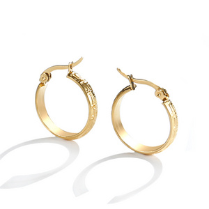 China Manufacturer Supplier Wholesale Fashion Gold Plated Stainless Steel Designer Earring Jewelry