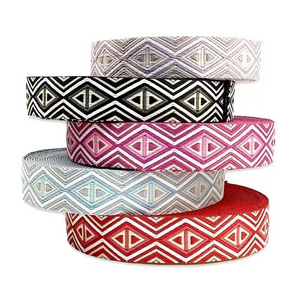 2024 New Design Polyester Jacquard Webbing Dog Collar Colorful Webbing for Mobile Phone Wide Webbing for Guitar Straps Fashional