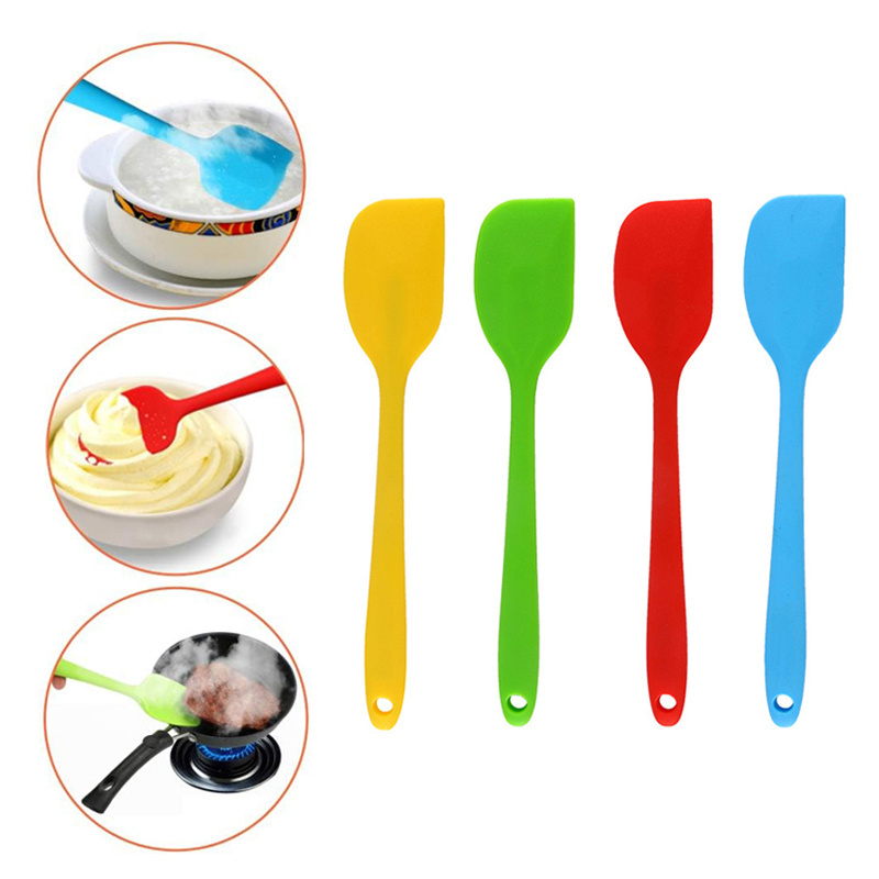 Factory Food grade baking silicone spatula cake ice cream spatula high temperature resistant kitchenware spatula