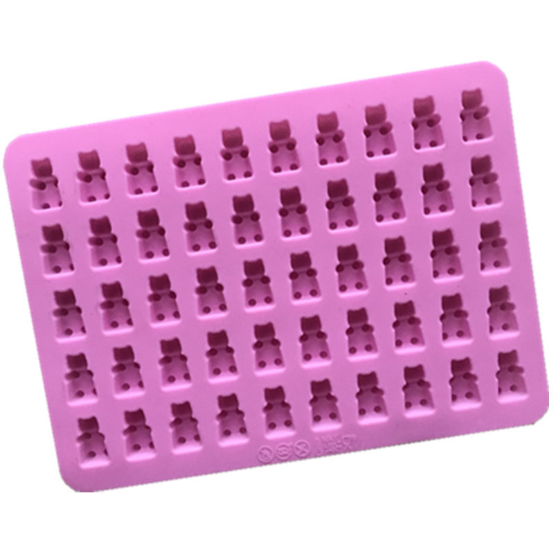 BPA Free Silicone 50 Cavities Gummy Bear Candy Molds Nonstick Easy Release 100% Food Grade Silicone Chocolate Molds