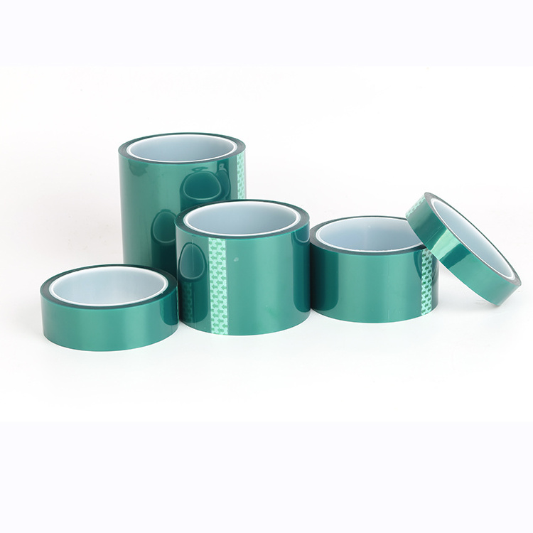 High Temperature PET Film Adhesive Silica Gel Belt PET Green High Temperature Tape The Company Wholesale Green Silicone Masking