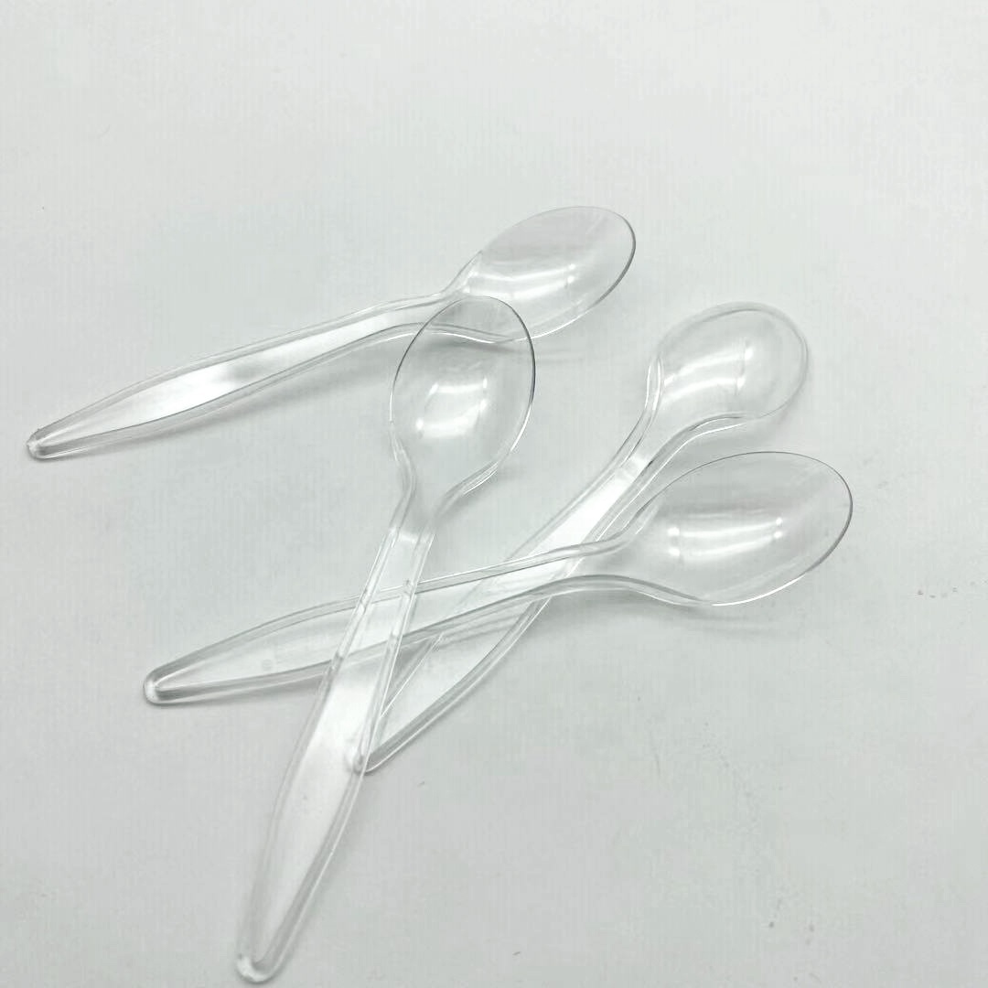 Disposable clear plastic spoon, pointy scoop for ice cream, shaved ice scoop for crystal scoop