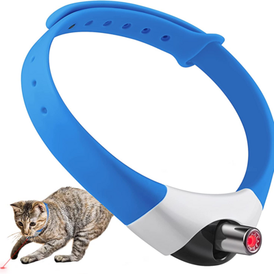 Wearable Automatic Cat Toys Smart Amusing Led Lights Electric Laser Collar For Kitten Interactive Cat Toys