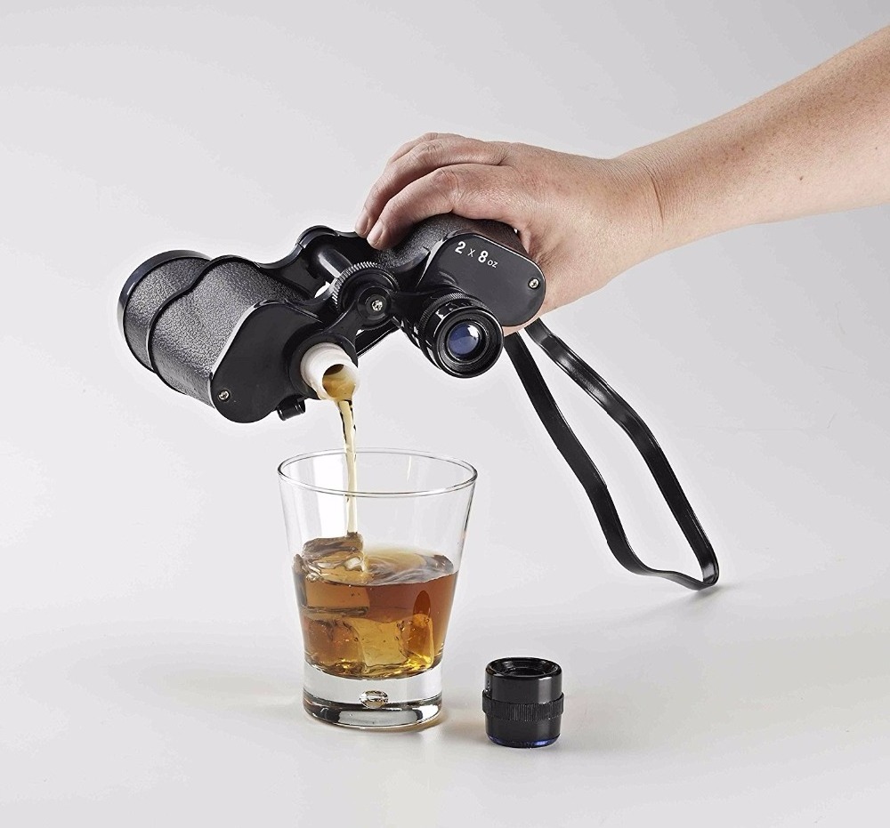 Drinking binocular flasks: Cleverly Disguised Adult Beverage Holder